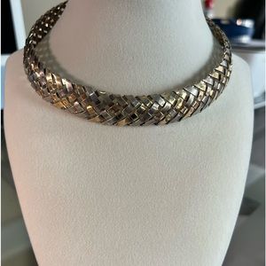 Silver and gold plated choker